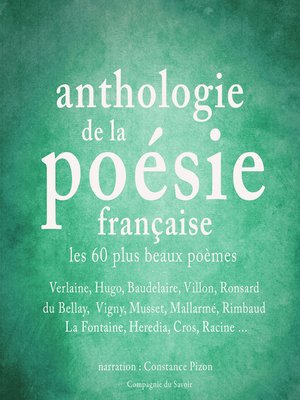 cover image of Anthologie de la poésie française
